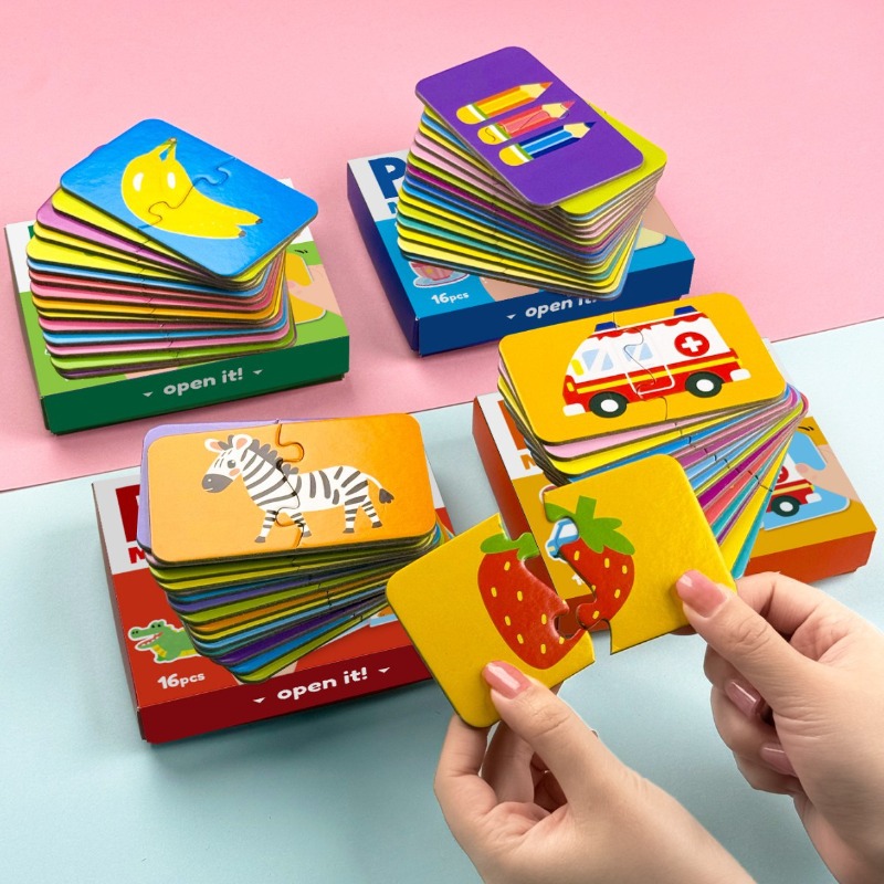 Kids Educational Games Learn English - Montessori Cards Educational Toys Book for
