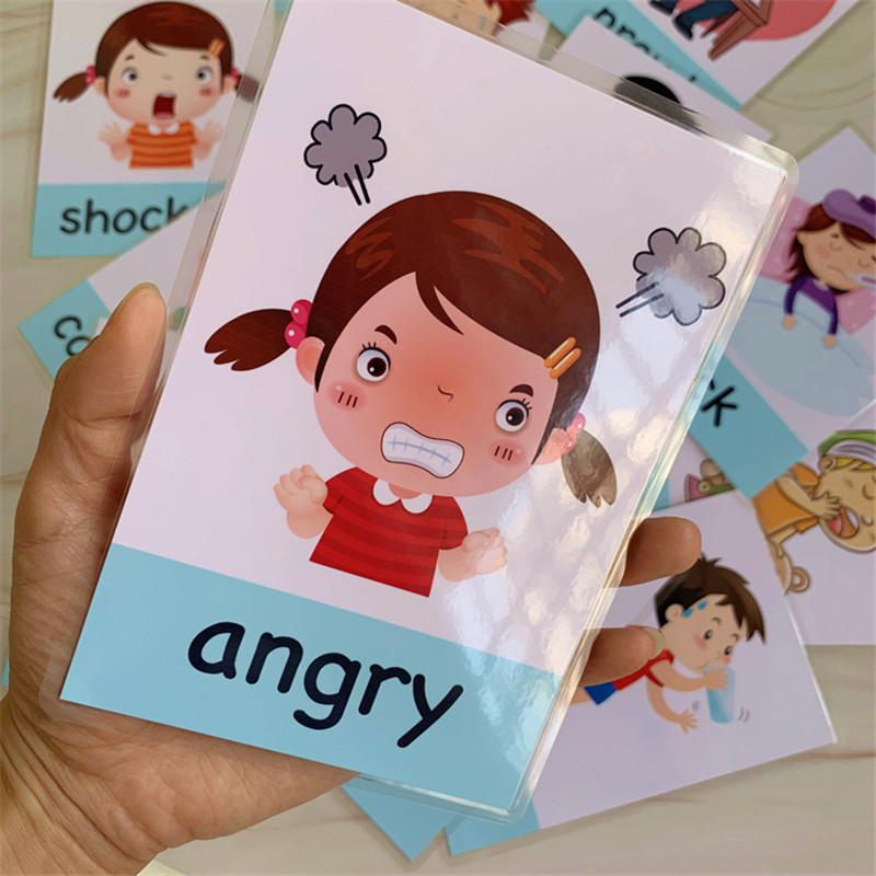 Kids Educational Games Learn English - 14pcs Montessori Baby English Learning Cards