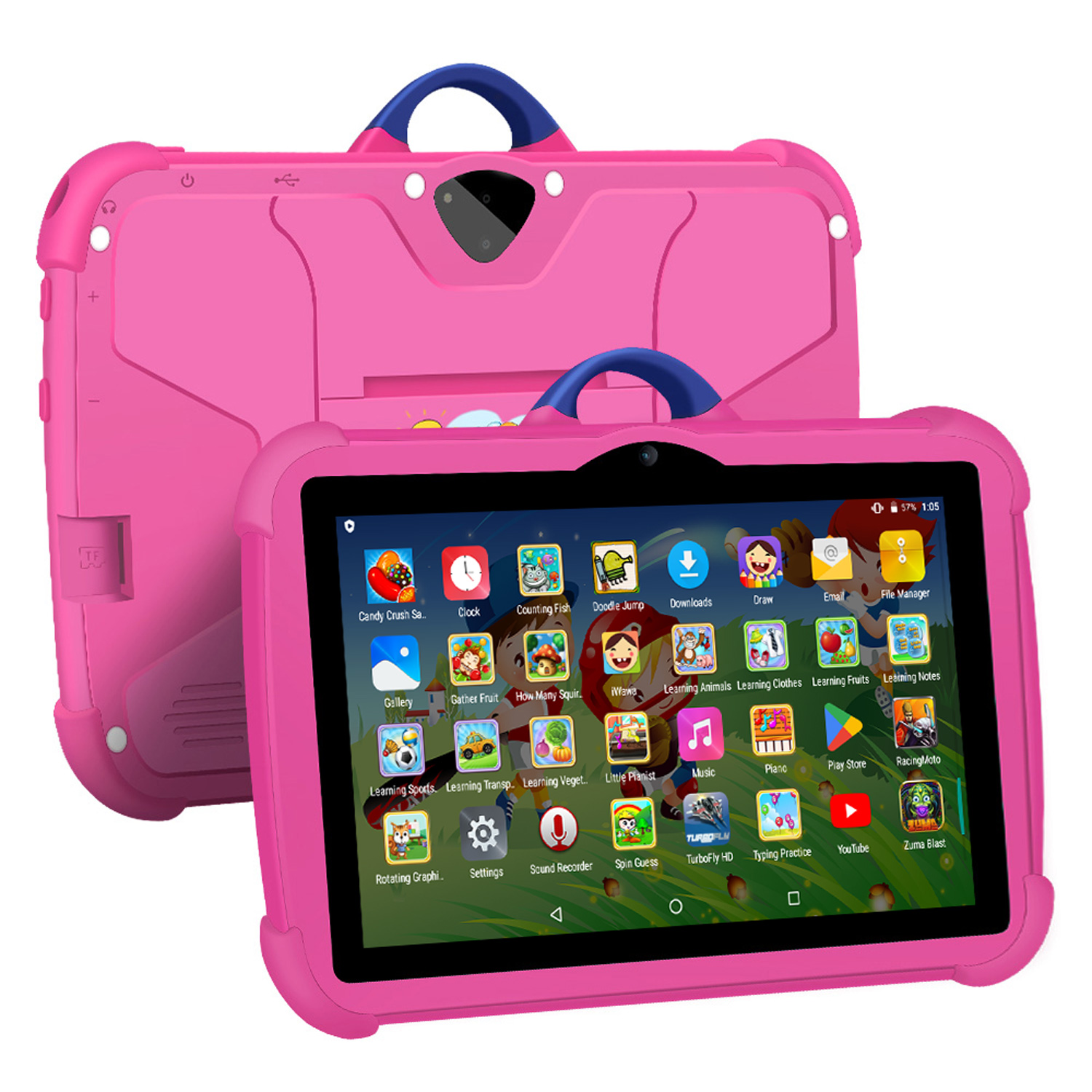 Kids Educational Games Learn English - New Cartoon Pattern Kids Tablet 7