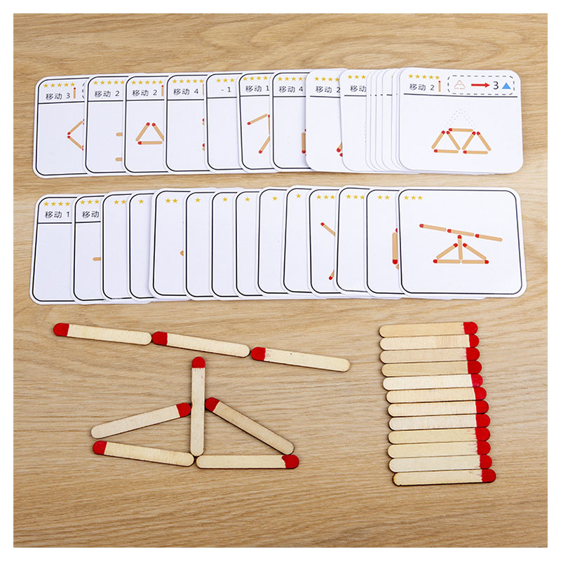 Kids Nature Education - Montessori Matches Puzzles Game Wooden Toys