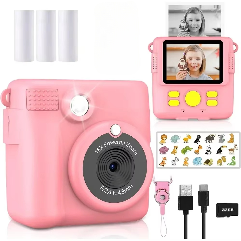Japanese Kids Education - Instant Print Camera for Kids, Camera