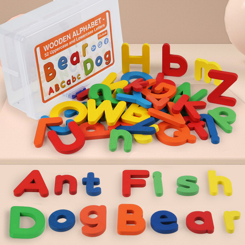 Kids Educational Games Learn English - Kids Montessori Wooden English Letter Set