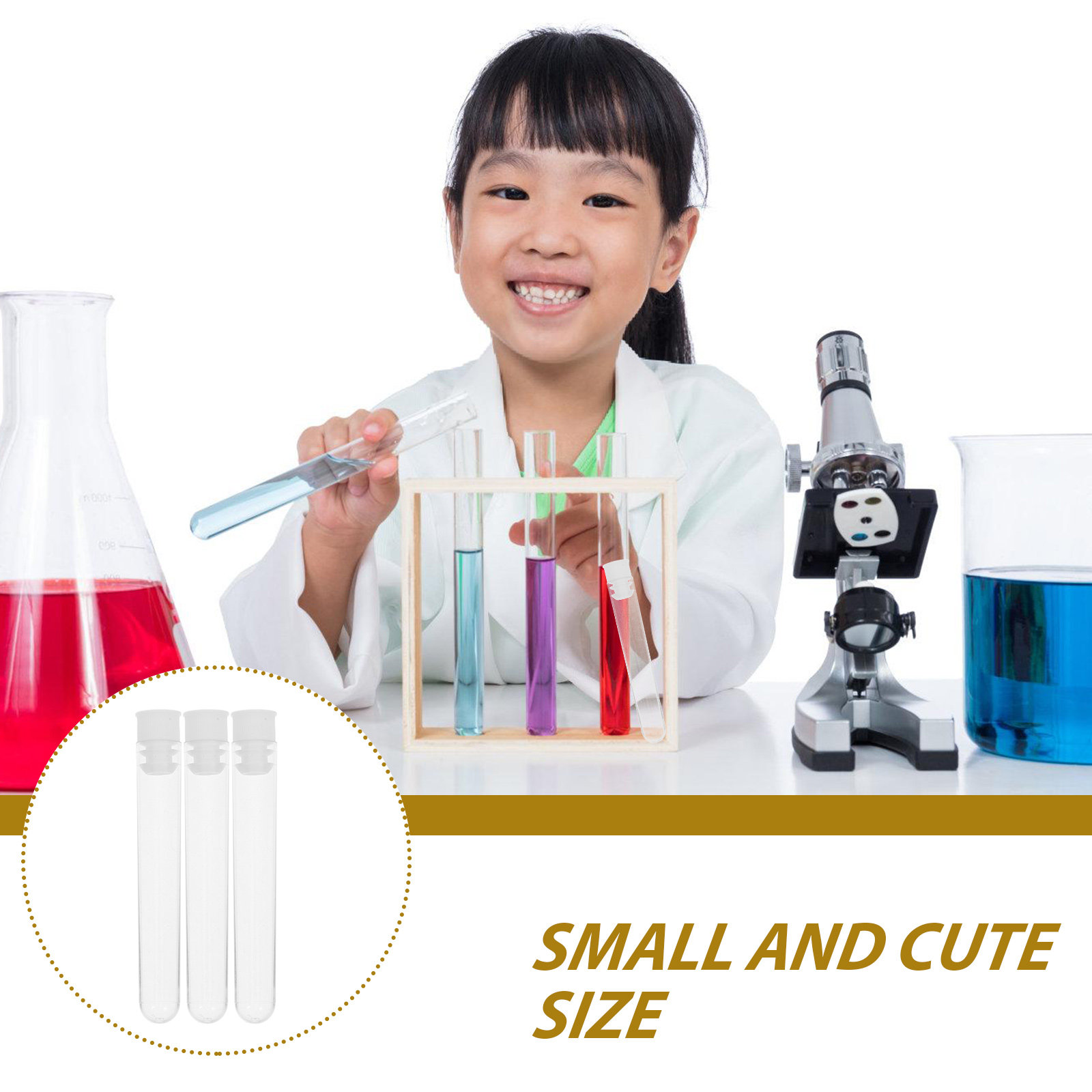 50Pcs Clear Test Tubes Plastic - Kids Education Youtube recension och pris