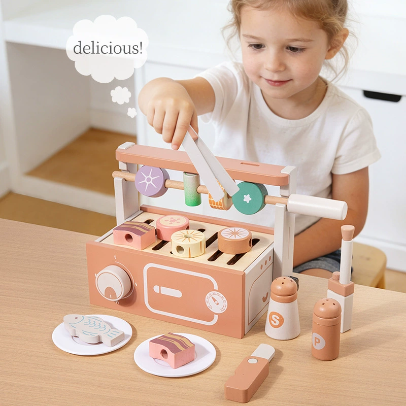 Wooden Pretend Play BBQ Grill  - Kids Without Education recension och pris