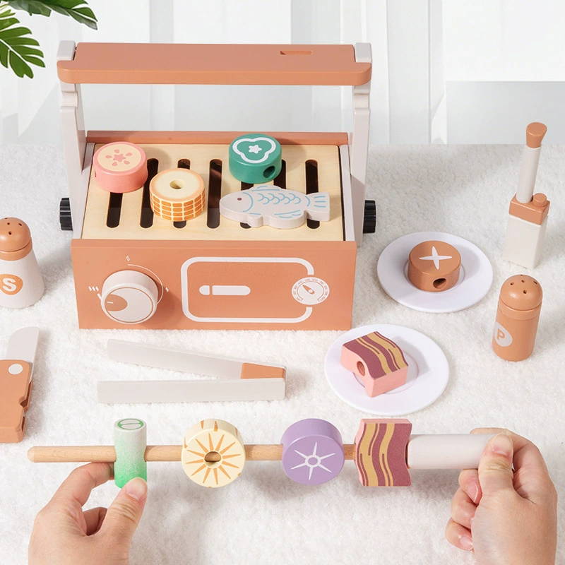 Wooden Pretend Play BBQ Grill  - Kids Without Education recension och pris