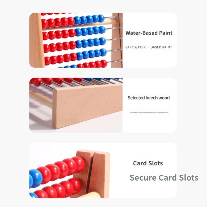Wooden Abacus with Red and Blu - Abacus Counting Bead recension och pris