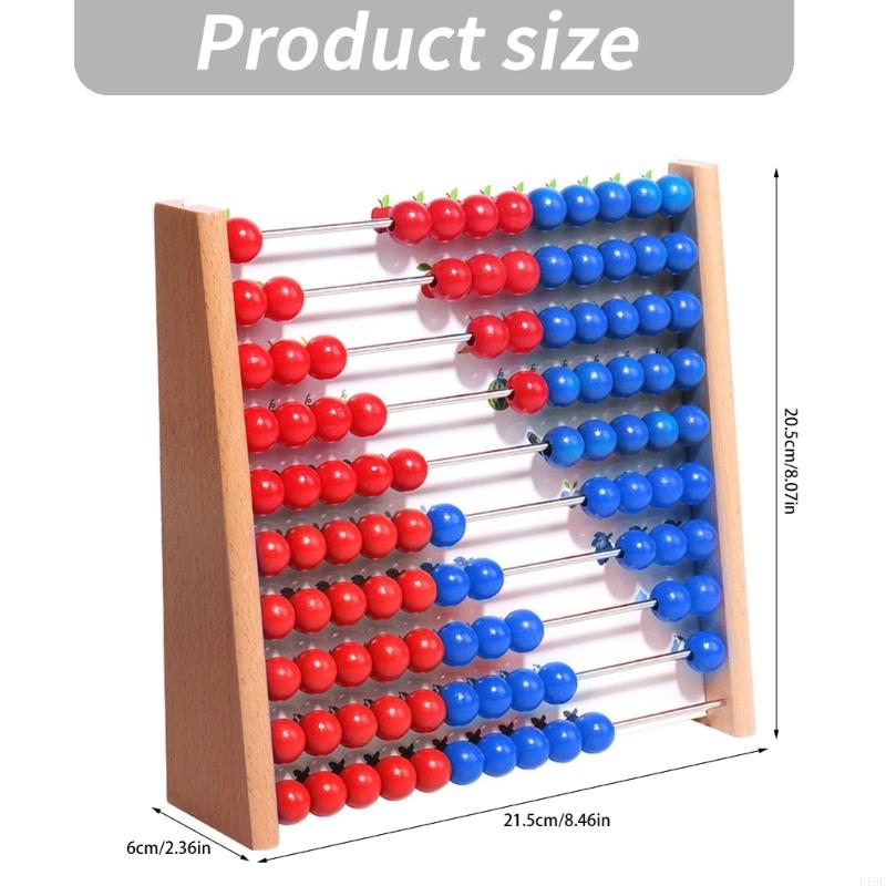 Wooden Abacus with Red and Blu - Abacus Counting Bead recension och pris