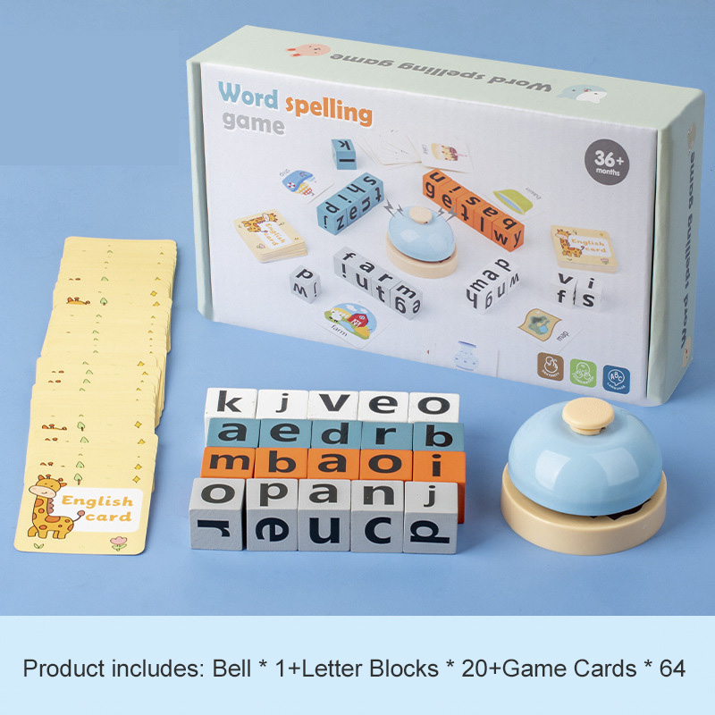 Creative Wooden Spell Word Toy - Kids Educational Games Learn English recension och pris
