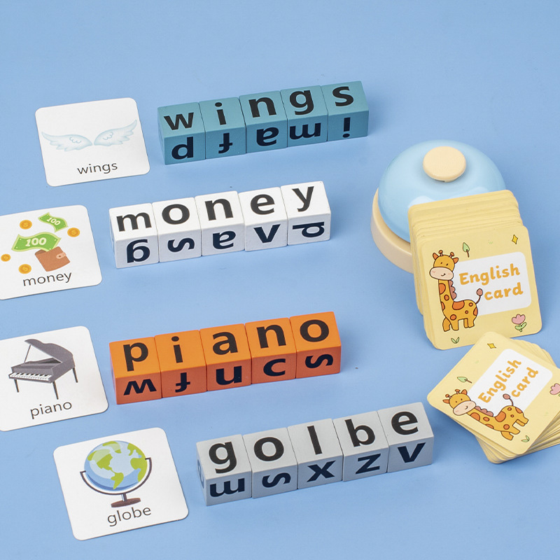 Creative Wooden Spell Word Toy - Kids Educational Games Learn English recension och pris