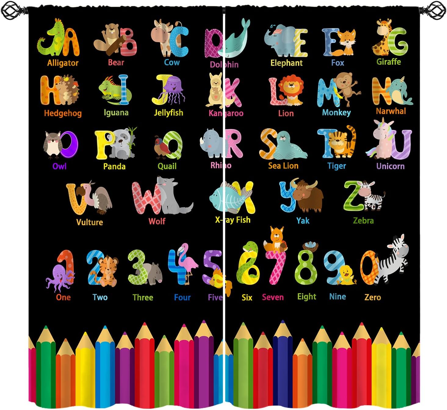Cartoon ABC Alphabet Curtains, - Kids Education Youtube recension och pris