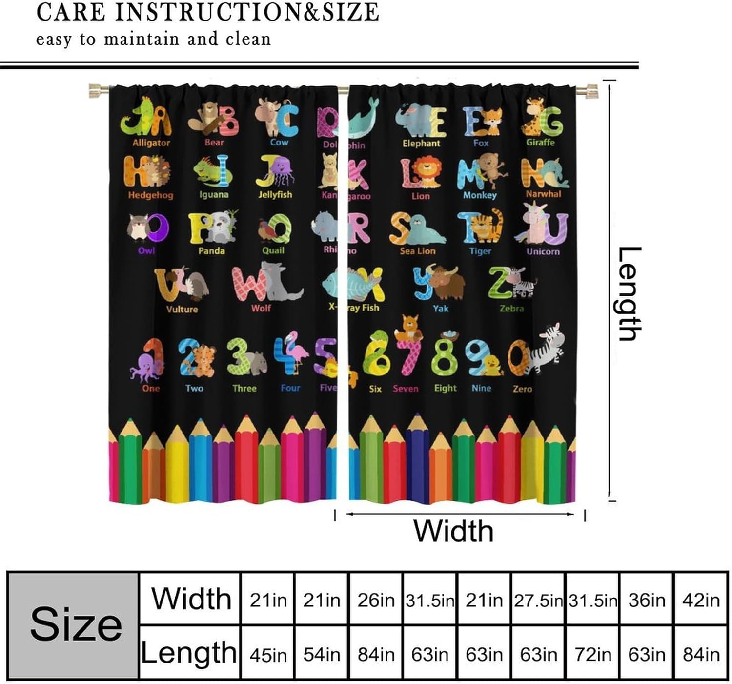 Cartoon ABC Alphabet Curtains, - Kids Education Youtube recension och pris