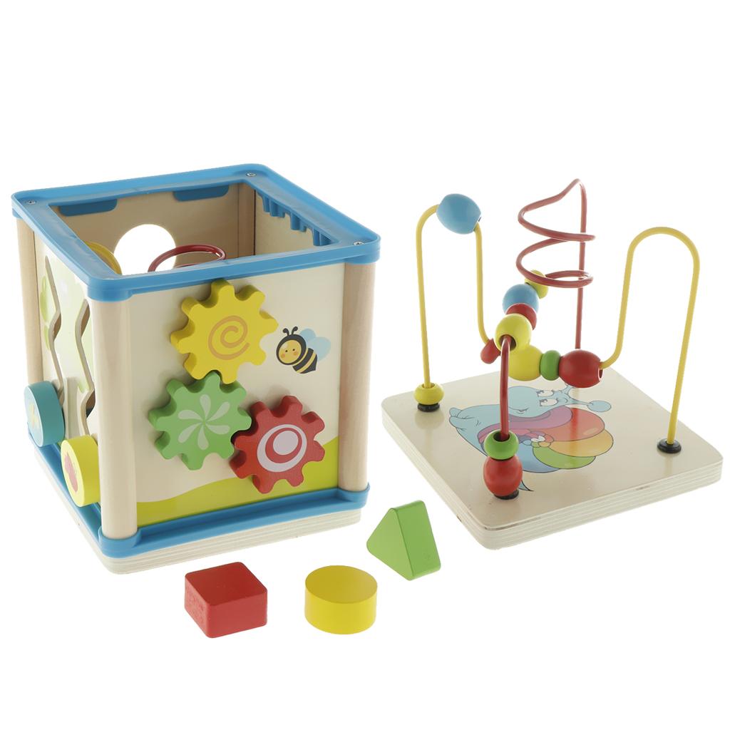 Wooden Activity Cube 3D Puzzle - Abacus Counting Bead recension och pris