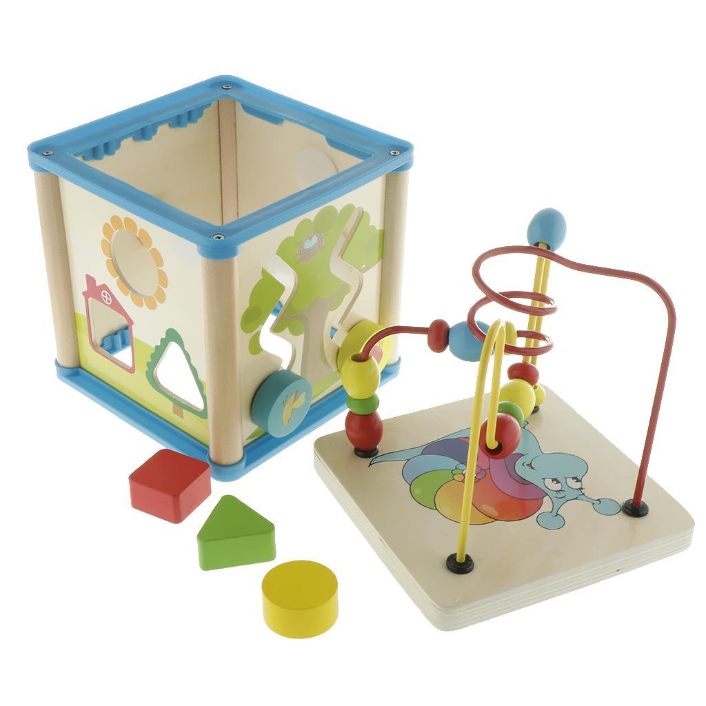 Wooden Activity Cube 3D Puzzle - Abacus Counting Bead recension och pris