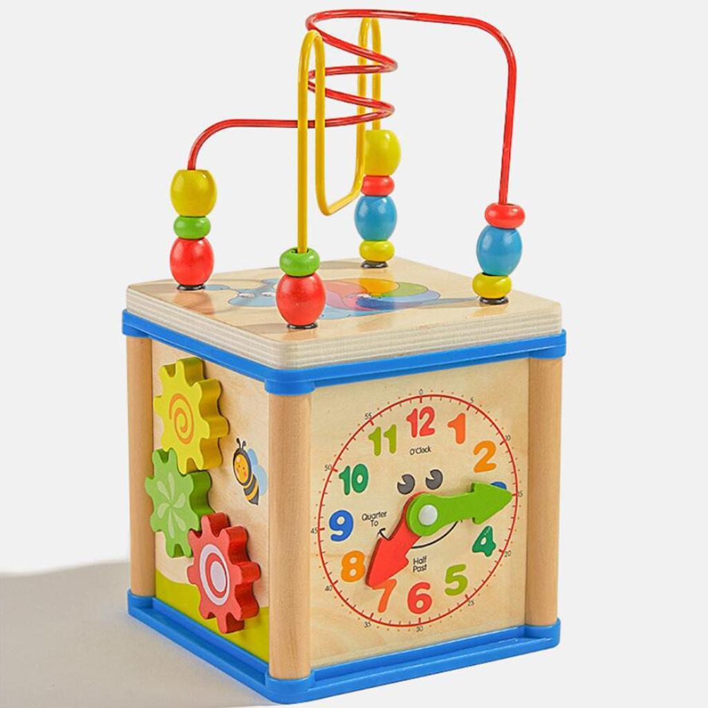 Wooden Activity Cube 3D Puzzle - Abacus Counting Bead recension och pris
