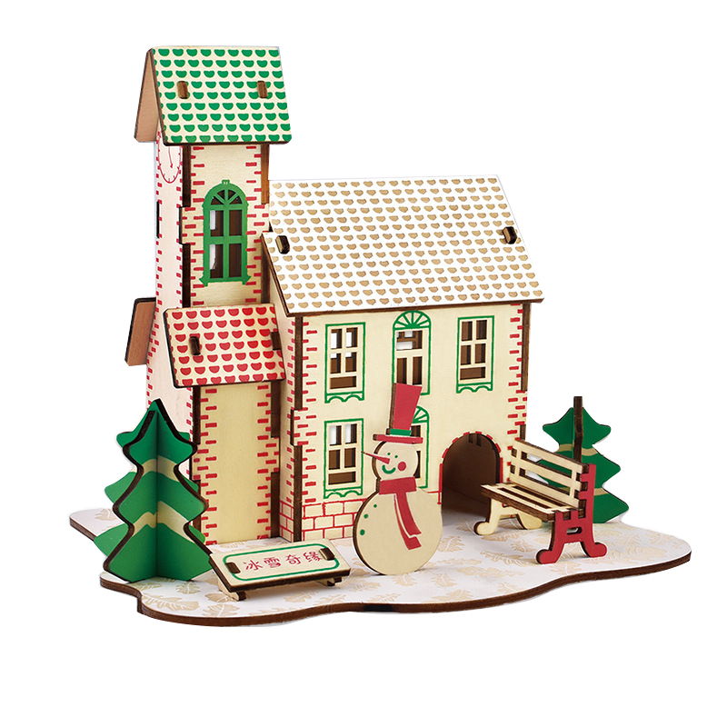 3D Jigsaw Wood Puzzle Building - Kids Without Education recension och pris