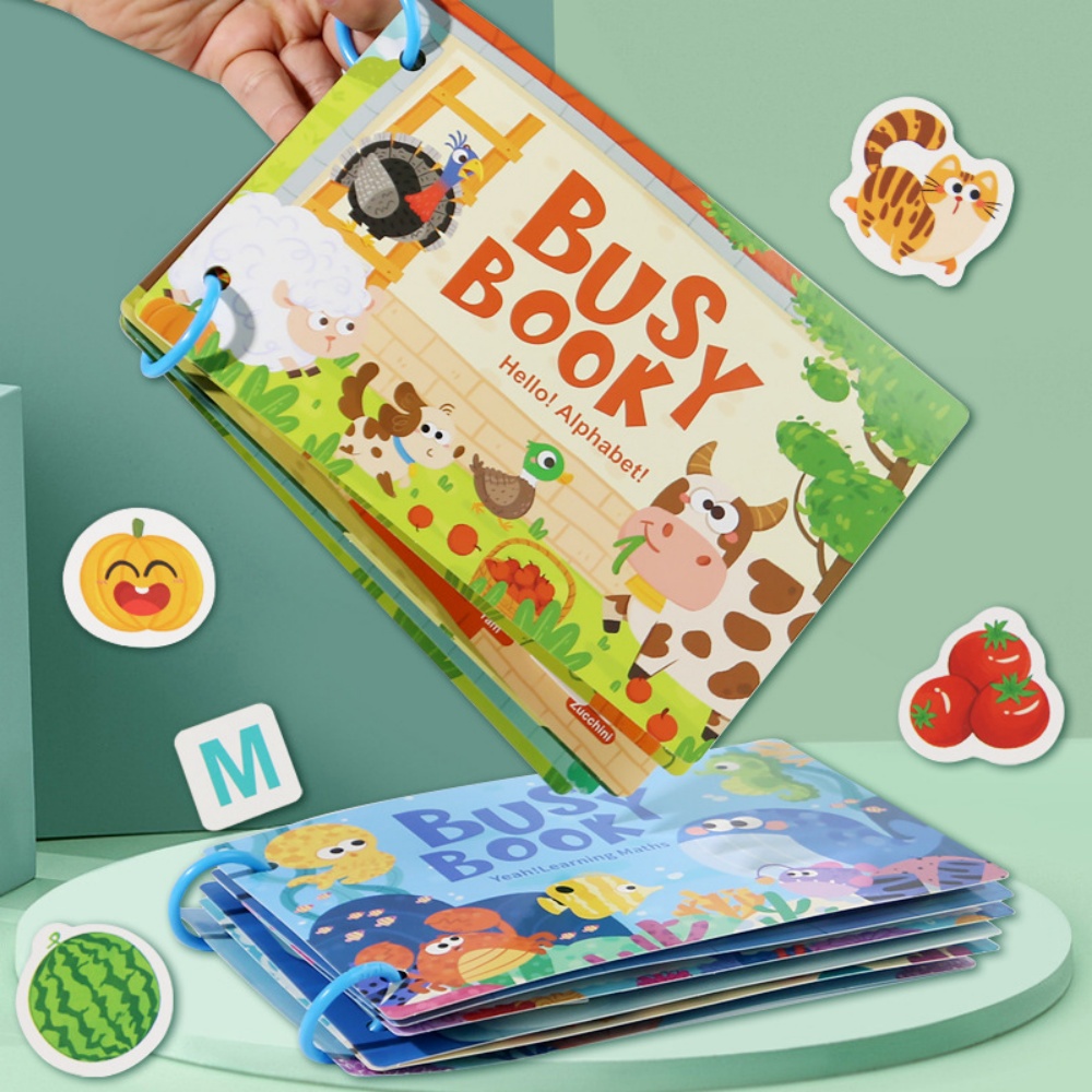 Busy Book Sticker Quiet Book f - Kids Educational Games Learn English recension och pris