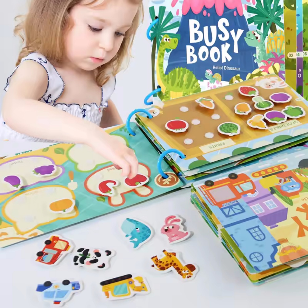 Busy Book Sticker Quiet Book f - Kids Educational Games Learn English recension och pris
