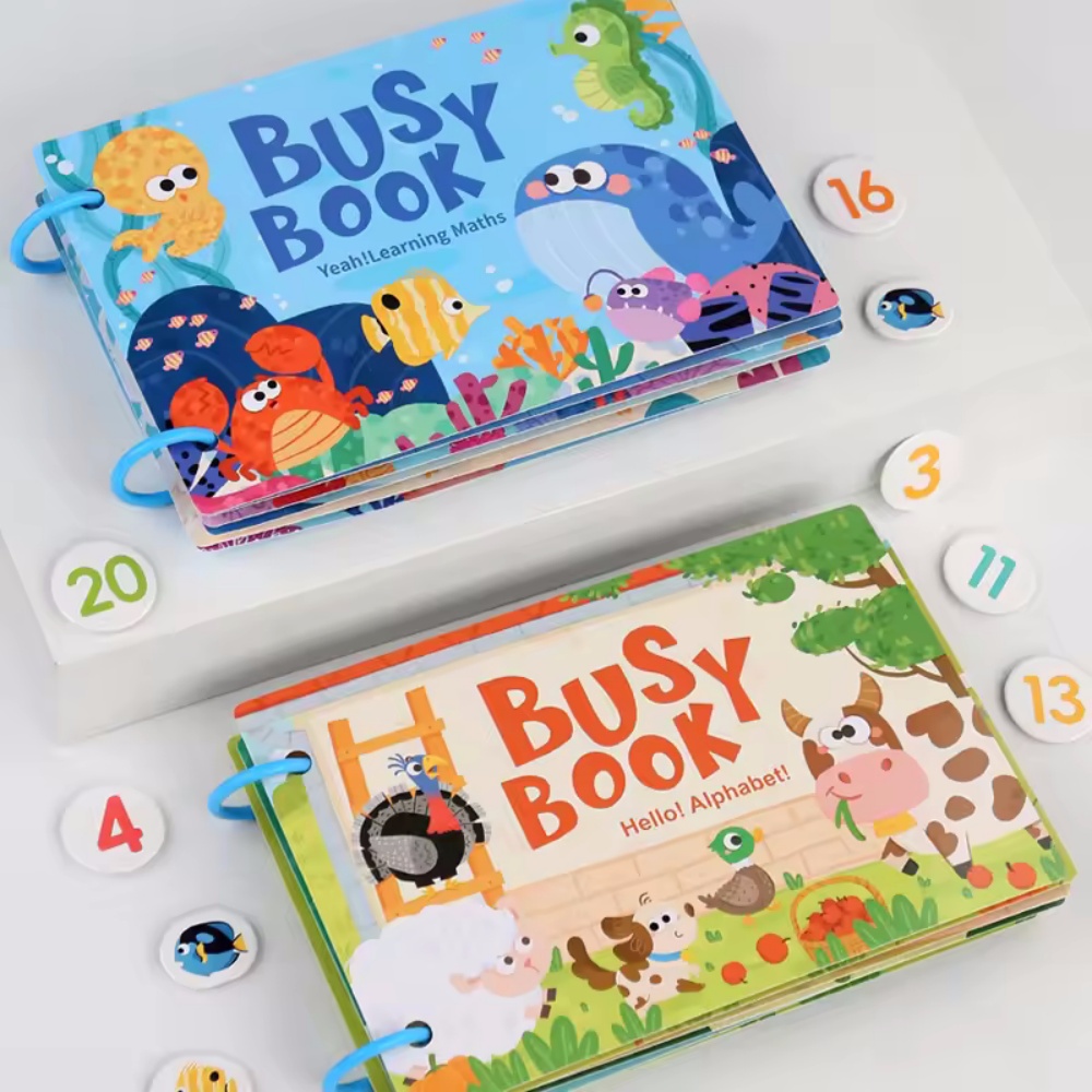 Busy Book Sticker Quiet Book f - Kids Educational Games Learn English recension och pris