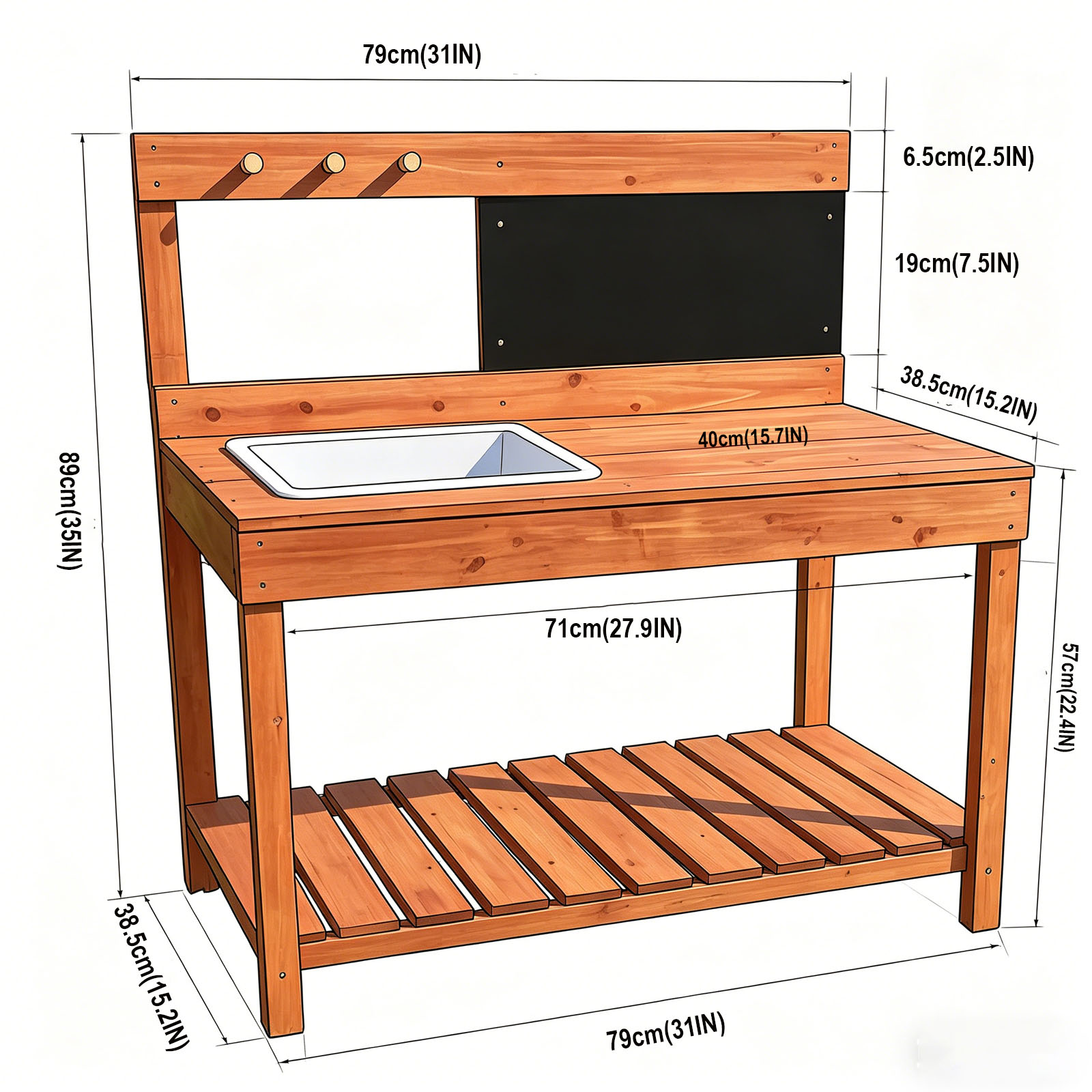 Wooden Potting Benches For Chi - Kids Education Tools recension och pris