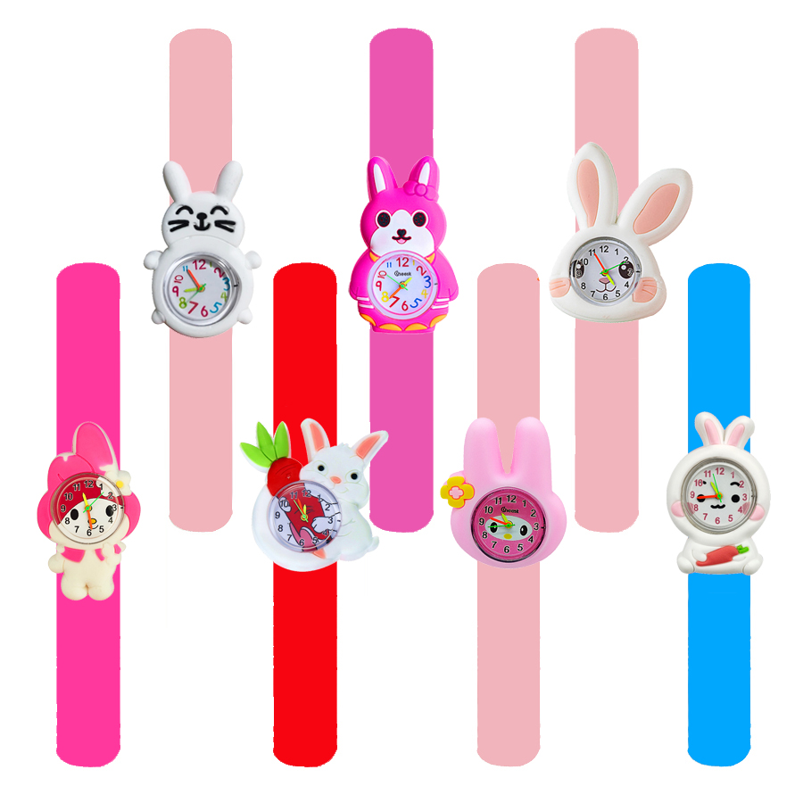 Printed Strap Cartoon Rabbit C - Kids Educational Watch recension och pris