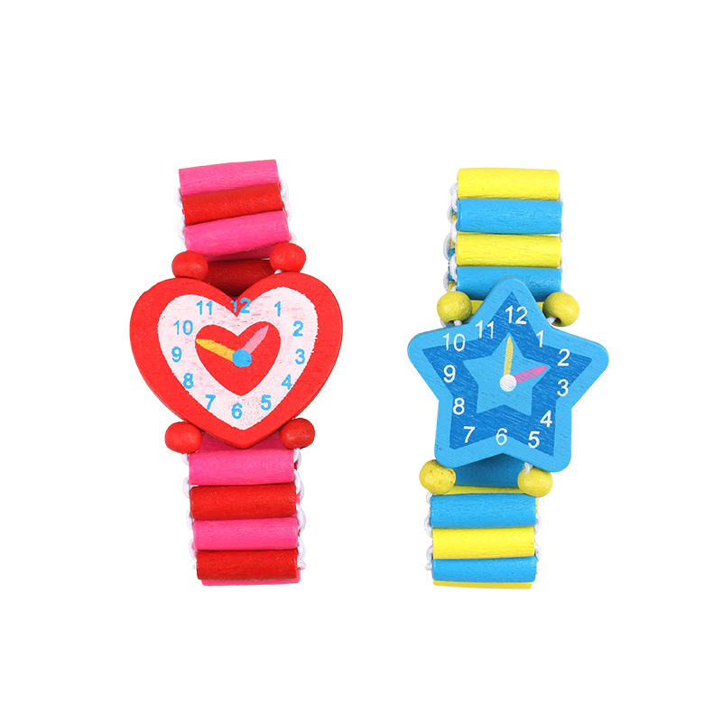 3pcs/lot Wooden Wristwatches N - Kids Educational Watch recension och pris