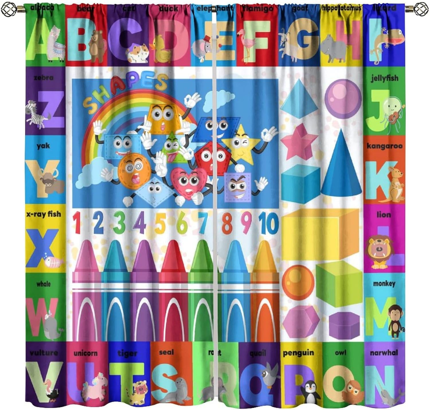 Colourful ABC Education Curtai - Kids Education Youtube recension och pris