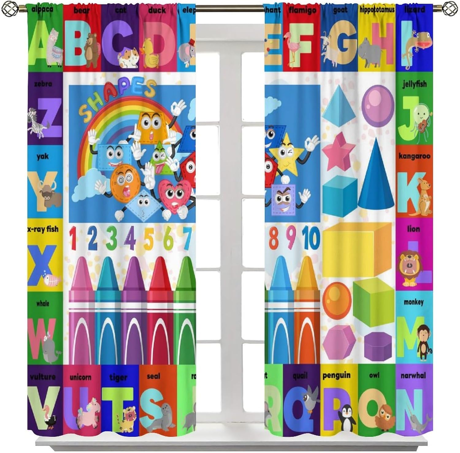 Colourful ABC Education Curtai - Kids Education Youtube recension och pris