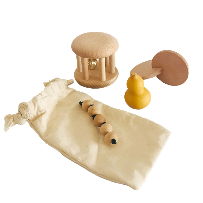 Montessori Wood Bell Rattle In - Kids Education Tools recension och pris