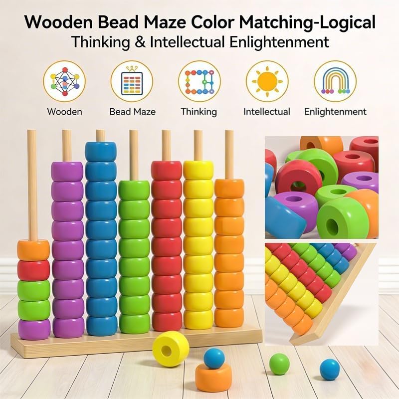 Wooden Abacus Montessori Educa - Abacus Counting Bead recension och pris