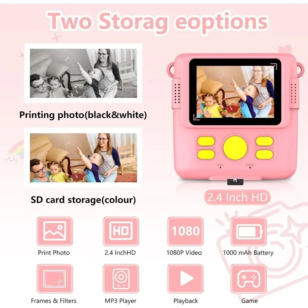 Instant Print Camera for Kids, - Japanese Kids Education recension och pris