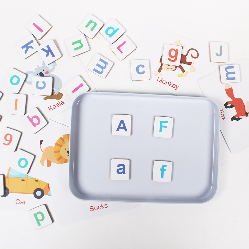 Wooden Puzzle Flash Cards Game - Kids Educational Games Learn English recension och pris