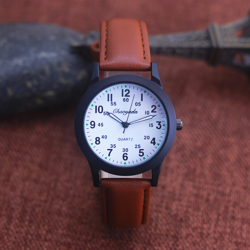 Chaoyada Fashion Men Boys Leat - Kids Educational Watch recension och pris