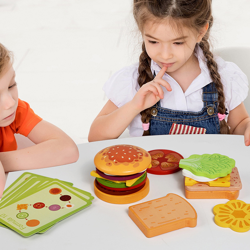 【HAPPY】Wooden Hamburg Sandwich - Happy Kids Education recension och pris