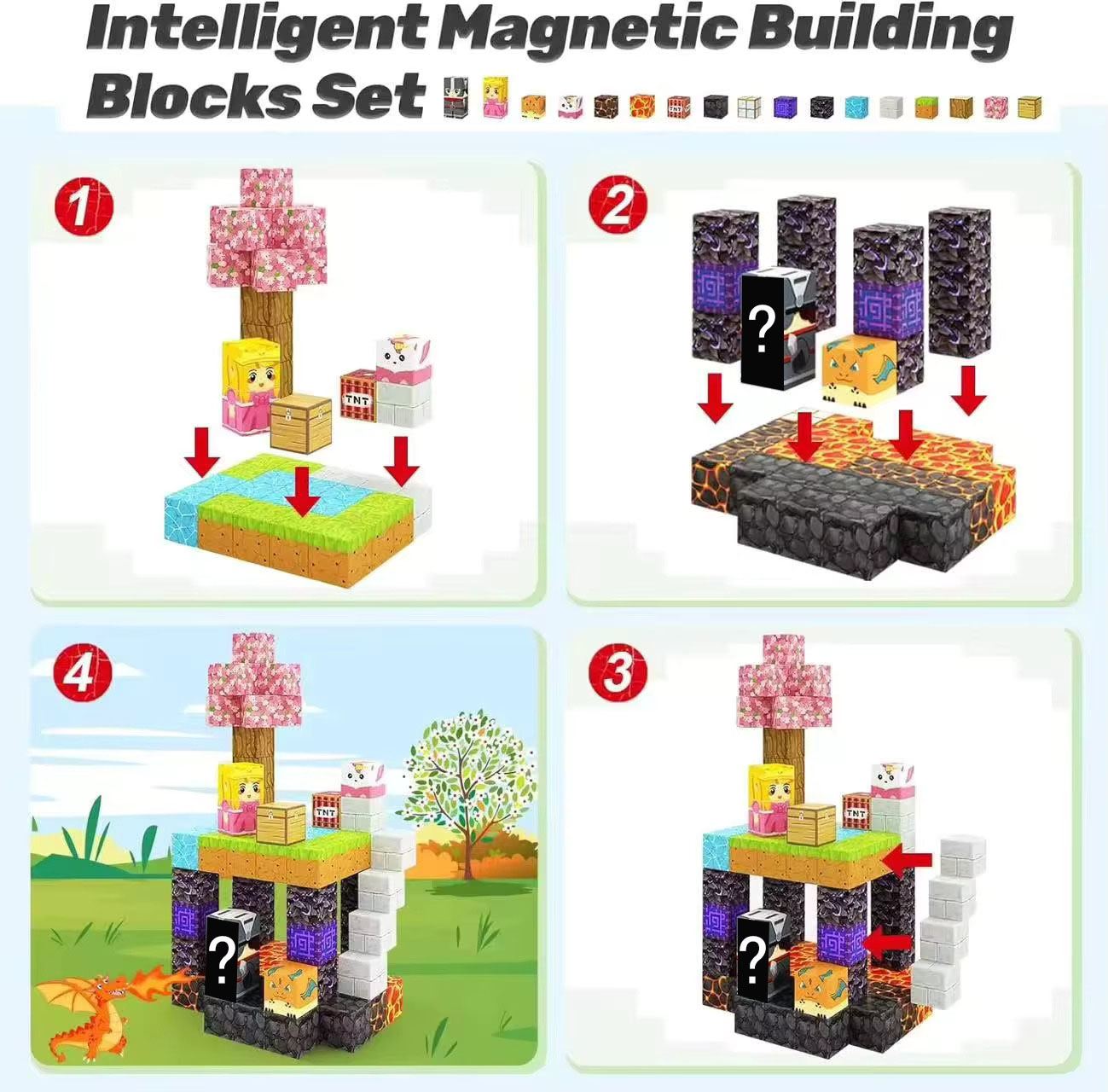 Magnetic Building Blocks Mine  - Kids Education World recension och pris