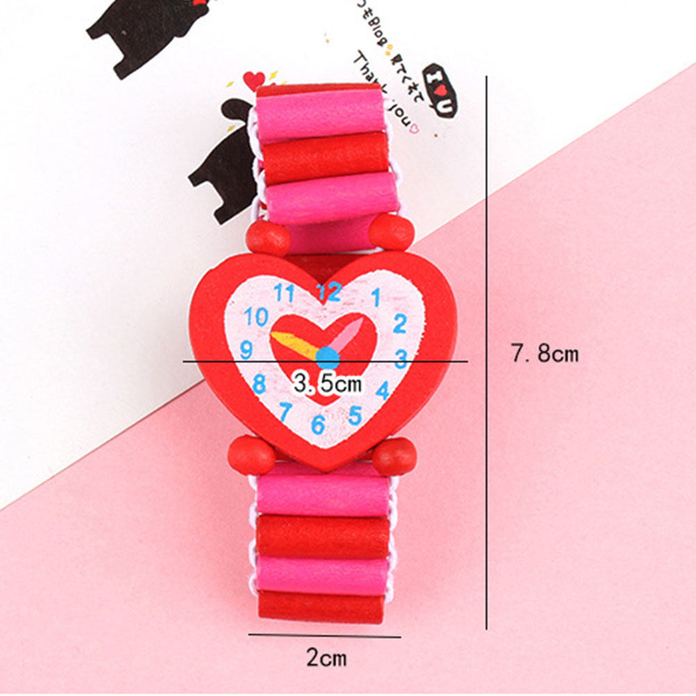 5Pcs Wooden Kids Watch Cartoon - Kids Educational Watch recension och pris